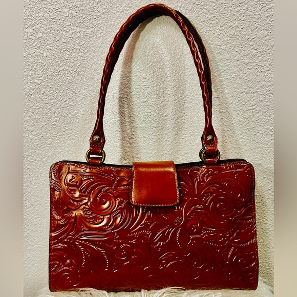 Patricia Nash Embossed Leather Shoulder Bag Tooled Collection Brown Renzo NWT - Picture 6 of 8